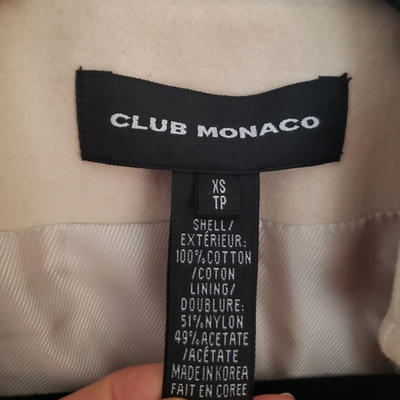 Club Monaco Moleskin Caron Trench Coat -size xs - Picture 3 of 16